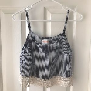 COPY - Small Nordstrom black white lace crop top